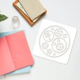 thumbnail image 3 of 4Pcs Gears Clock Stencil 5.9x5.9 inch/15x15cm Reusable Steampunk Gear Border Painting Template, 3 of 9