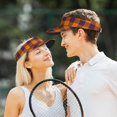 thumbnail image 6 of Kdxio Fall Buffalo Plaid Print Sun Visor Hat Golf Visor Adjustable Velcro Outdoor Sports Cap For Men Women, 6 of 7
