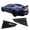Gloss Black, variant on Ikon Motorsports Side Window Louver Compatible with 2024-2026 Ford Mustang 7th Gen S650 Coupe, V Style ABS Plastic Matte Black Rear Air Vent Scoop Shades Cover Blinds Trim