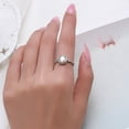 thumbnail image 3 of Anillo de plata de ley S925 con incrustaciones de circonitas de colores, diseño de nicho para mujer, joyería de plata de lujo ligera y de alta gama, 3 of 3