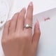 thumbnail image 3 of Anillo de plata de ley S925 con incrustaciones de circonitas de colores, diseño de nicho para mujer, joyería de plata de lujo ligera y de alta gama, 3 of 3