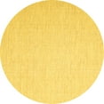 thumbnail image 1 of Ahgly Company Machine Washable Indoor Round Abstract Yellow Contemporary Area Rugs, 6' Round, 1 of 4