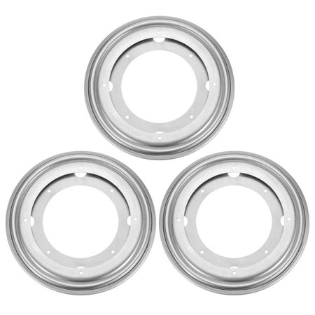 

3Pack 8 Inch Rotating Bearing Plate Round Swivel Plate Stand Silver