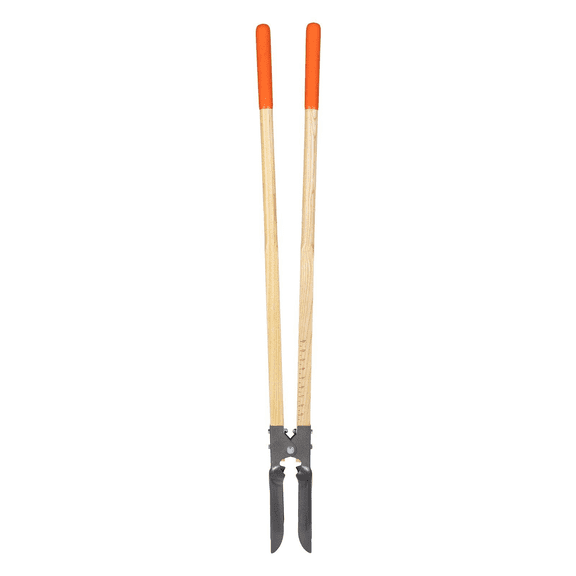 Post Hole Digger with Wood Handle - 57.5" Manual Hole Digger - 4.33" Diameter - Garden & Farm Tool - Fence Post Installation - Planting - Scale Markings
