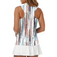 thumbnail image 6 of Women's Golf Shirts Printed Sleeveless Athletic Tank Tops Collared Zip Quick Dry Golf Top for Summer Sports Multicolor S, 6 of 6