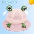 thumbnail image 4 of Sombrero de malla transpirable para niños con circunferencia de la cabeza de 48 a 52 cm, sombrero para el sol, sombrero de verano con dibujos de rana, sombrero de pescador para bebé, 4 of 5
