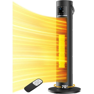 Fenbeli Space Heater for Indoor Use 1500W 26" Oscillating Electric Tower Electric Heater with Remote