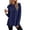 Dark Blue, variant on Womens Tops Long Sleeve Scalloped Hem Crew Neck Sweatshirt Casual Loose Pullover Tunic Blouse Fall Winter Purple Size S
