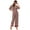 Brown, variant on Women's Printed Jumpsuit, V-Neck Sleeveless Wide Leg Loose Boho Style Jumpsuits