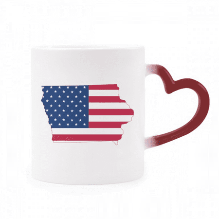 

Iowa Heat Sensitive Mug Red Color Changing Stoneware Cup