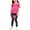 Hot Pink, variant on Girls Floral Lounge Set Size 6 Two Piece Cotton Fall Outfits Cute Short Sleeve Tees Leggings Summer Cute Clothes 4 Years, Pink