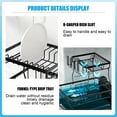 thumbnail image 3 of Large Dish Drying Rack, 2-Tier Dish Racks for Kitchen Counter, Detachable Large Capacity Dish Drainer Organizer with Utensil Holder, Dish Drying Rack with Drain Board, Black, 3 of 6