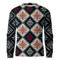 thumbnail image 5 of Homeyce Ugly Christmas Sweater for Men Women Crew Neck Soft Knitted Sweaters Reindeer Snowflake Santa Soft Xmas 2025 Festive Gift Sweatshirt Long Sleeve Christmas Pattern Xmas Pullover Tops,Blue L, 5 of 6