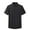 Black, variant on Lovskoo Summer Tops for Women 2024 Button Down Collared Short Sleeve Solid Color Ice Silk Shirt Thin Loose Breathable Work Shirt Black