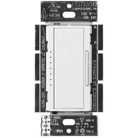 Lutron Maestro C.L Dimmer Switch MACL-153M-WH, White