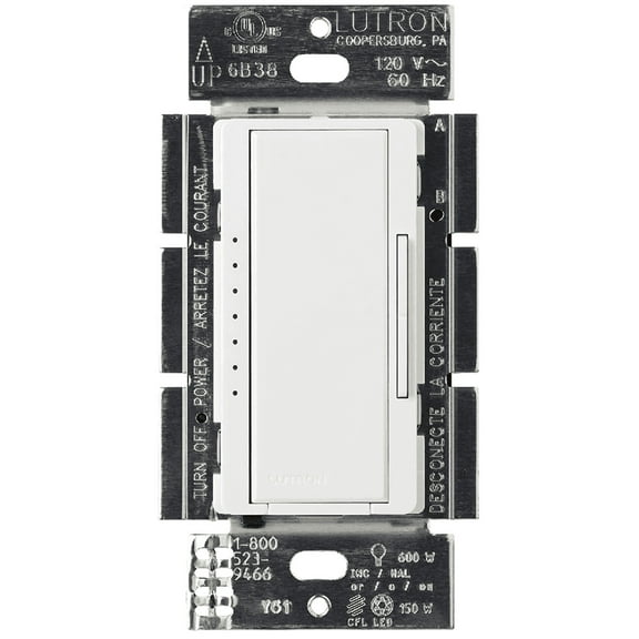 Lutron Maestro C.L Dimmer Switch MACL-153M-WH, White