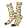 thumbnail image 1 of Balery Hippopotamus Calcetas Largas con Estampado para Hombre y Mujer – Suaves y Transpirables, Talla Única (US 5-11), 1 of 6