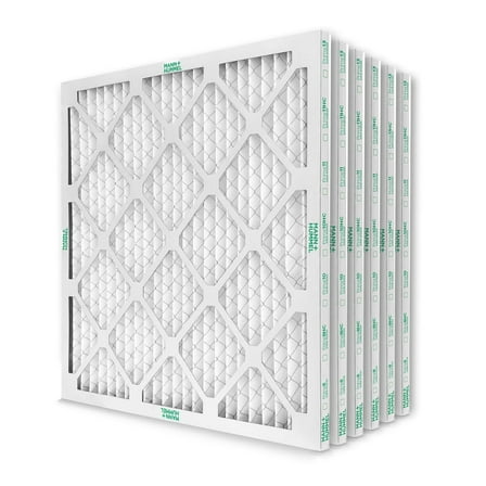 Pamlico Air 20x22x1 MERV 8 Pleated AC Furnace Air Filters. Quantity 6. (Actual Size: 19.5 x 21.75 x 0.75 Inches)