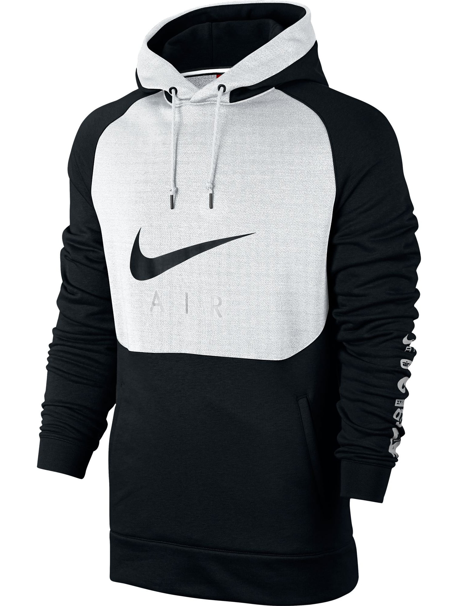 Nike Basketball Air Hybrid Men's Pullover Hoodie Black/White 832216-010 ...
