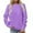 Purple#1, variant on hoksml Women Sweatshirt Crewneck Pullover Tunic Tops Solid Color Long Sleeves Casual T Shirts Round Neck Loose Fall Active Sweatshirts