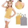 thumbnail image 6 of Cethrio Kids Girls Cotton Tank Tops, 2 Piece Backless Soft Sleeveless Summer Tops Yellow Size 4T-5T, 6 of 6