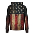 thumbnail image 6 of GUZOM Mens UPF 50+ Sun Protection Hoodie Yellow Lightweight Quick Dry American Flag Long Sleeve Shirt,Size 4XL, 6 of 6
