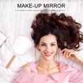 thumbnail image 4 of Milisten 1 Pc Portable Handheld Makeup Mirror Solid Wood Elliptical Makeup Mirror, 4 of 5