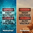 thumbnail image 6 of (2 Pack) High Voltage (Bilingual) OSHA Danger Sign 18 Inch X 24 Inch Indoor / Outdoor Rust-Free Aluminum Metal Signs for Workplace, Workshop, and Construction Site, Made in the USA, 6 of 8