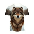 thumbnail image 5 of Summer 3D Cool Style Wolf Pattern Men's T-Shirt New Fashion Casual Animal Pattern Hip-Hop Fashion Printed T-Shirt Top, 5 of 5