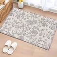 thumbnail image 2 of Farmhouse Flower Large Area Rugs for Bedroom Living Room, Soft Non Slip Carpet Bedside Rug, Botanical Vintage Grey Leaf Plant Rectangular Floor Cover Kitchen Accent Rug 2'x3' for Dining Room/Office, 2 of 9