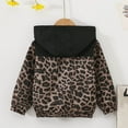thumbnail image 4 of Shadoumai Girls Coat Jacket Windproof Hooded Leopard Print Zipper Outwear Toddler Kids Outerwear For Daily Casual Wear Girls Back To School Clothes, 4 of 7