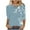 Light Blue Plus Size Blouse for Women_k, variant on CYMMPU Floral Printed 3/4 Sleeve Loose Fit V Neck Blouses for Women Dressy Casual Tunic Tops Spring Tops Summer Trendy Shirts Business Elegant Work Tops T-Shirts XL