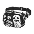 thumbnail image 2 of Easygdp Black White Spooky Ghosts Fanny Packs para Mujeres y Hombres, Bolsa de Cinturón, Bolsos de Cruz para Trabajo/Correr/Senderismo, 2 of 9