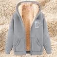 thumbnail image 5 of FNFYFH Womens Warm Fuzzy Zip Up Hoodies Faux Fur Fleece Winter Coats Sherpa Jacket with Pockets Long Sleeve Printing Winter Coat with Pockets, 5 of 5