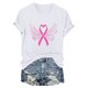 thumbnail image 3 of Blusas de Manga Corta para las Mujeres Divertida Impresión Cuello Redondo Camiseta Vintage, Blusas de Primavera para las Mujeres, 3 of 4