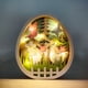 thumbnail image 5 of Lámpara LED de madera con forma de huevo de Pascua, luz nocturna, decoración navideña, mariposas de primavera, adorno decorativo de mesa de pavo., 5 of 7