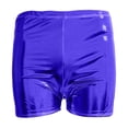 thumbnail image 5 of Metallic Booty Shorts for Women High Rise Shiny Rave Dance Shorts Stretchy Slim Fit Hot Pants Yoga Workout Pole Dance Outfits, 5 of 5