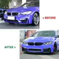 thumbnail image 4 of Parachoques delantero para automóvil BMW M3 M4 F80 F81 F82 F83, divisor de alerón, kit de carrocería divisor de labio de parachoques Canard de ABS, 2013 a 2018, 4 of 5