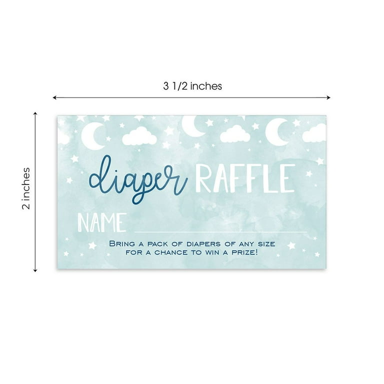 Starry Delight Diaper Raffle Tickets / 50 Baby Shower Diaper Fill In Game Cards / 2 starry-delight-diaper-raffle-tickets-50-baby-shower-diaper-fill-in-game-cards-2-x-3-5-twinkle-star-raffle-activity-cards-made-in-the-usa-walmart-com