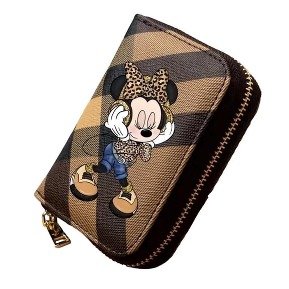 Minnie Mouse Character Zip Around Credit Card and Coin Purse Wallet