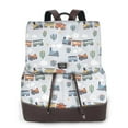 thumbnail image 1 of Balery Trains And Cactuse Mochila de Cuero para Mujeres, Gran Capacidad, Bolsa de Viaje Multifuncional, Mochila de Cuero y Bolsa de Hombro para Mujeres, 1 of 4