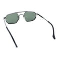 thumbnail image 7 of Metal Rim Geometric Octagonal Double Bridge Retro Hustler Luxe Sunglasses Gunmetal - Green, 7 of 7