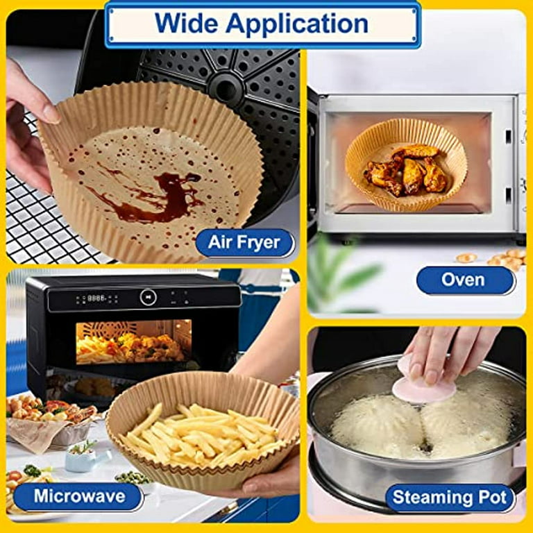Air Fryer Disposable Paper Liner ,100PCS Square Non-Stick Air Fryer Paper  Liners,Baking Paper Food Grade Parchment Oil-Proof Water-Proof Steamer Oil