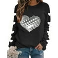 thumbnail image 4 of Vetsdori Pullover Sweatshirts for Women Valentine Crew Neck Tops , Casual Gifts for Girlfriend Womens Sweatshirts Valentine's Days, 4 of 8