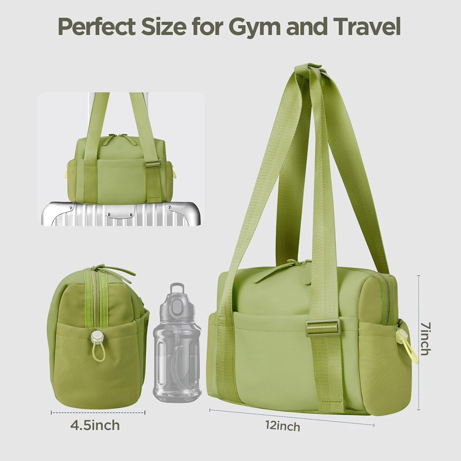Bag for Women Girls Small Gym Tote Bag with Wet Compartment Waterproof Travel Duffle Bag Cute Workout Sport Bag