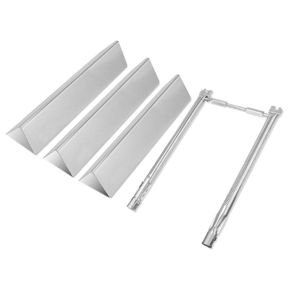 Grill Replacement Parts 7635 for Weber Spirit, Flavorizer Bars 15.3 Inch Flavorizer Bars and 69785 Burner for Weber Spirit I & II 200 with Front Control, Spirit E210, E220, S210, S220
