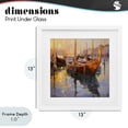 thumbnail image 4 of Stupell Industries Coastal Venetian Gondolas in Golden Light White Framed Print Under Glass, 13 x 13, by Marta Wiley, 4 of 8
