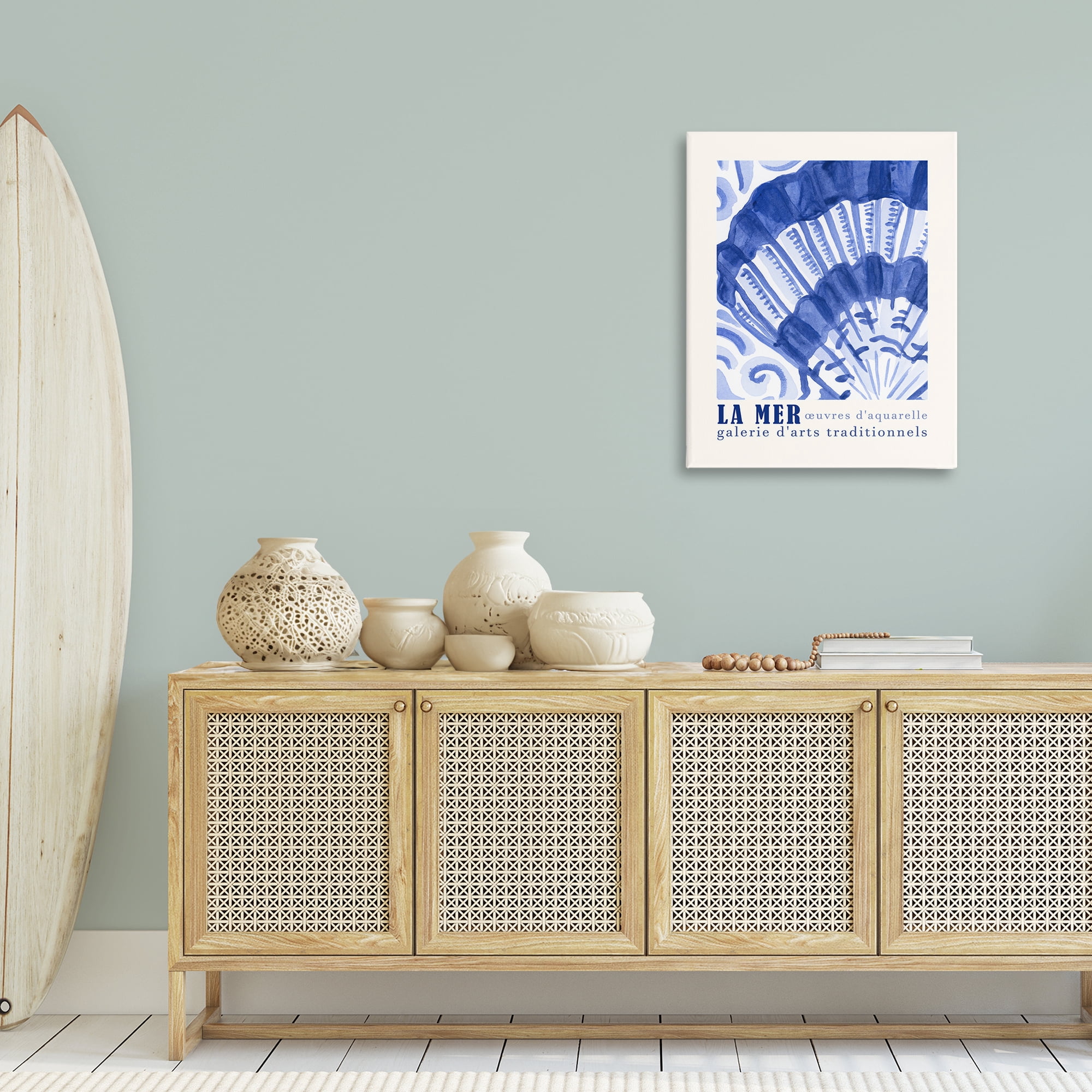 Stupell Industries Nautical Shell Gallery Show Nautical & Beach Painting Wrapped Canvas Art Print Wall Art, 24 x 30