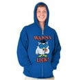 thumbnail image 5 of Wanna Lick Funny Mr. Owl Tootsie Pop Zip Up Hoodie Men's Women's Brisco Brands M, 5 of 6
