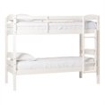 thumbnail image 1 of Walker Edison Transitional Twin-over-Twin Solid Wood Bunk Bed Frame in White, 1 of 16